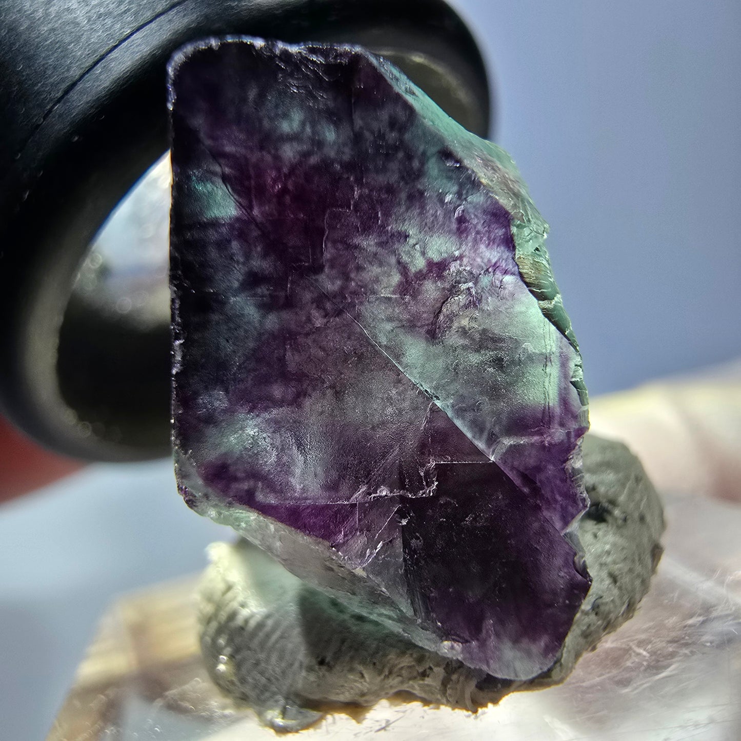 Phantom Fluorit Würfel parkettiert, grün lila Okorusu, Namibia 19*17*11mm