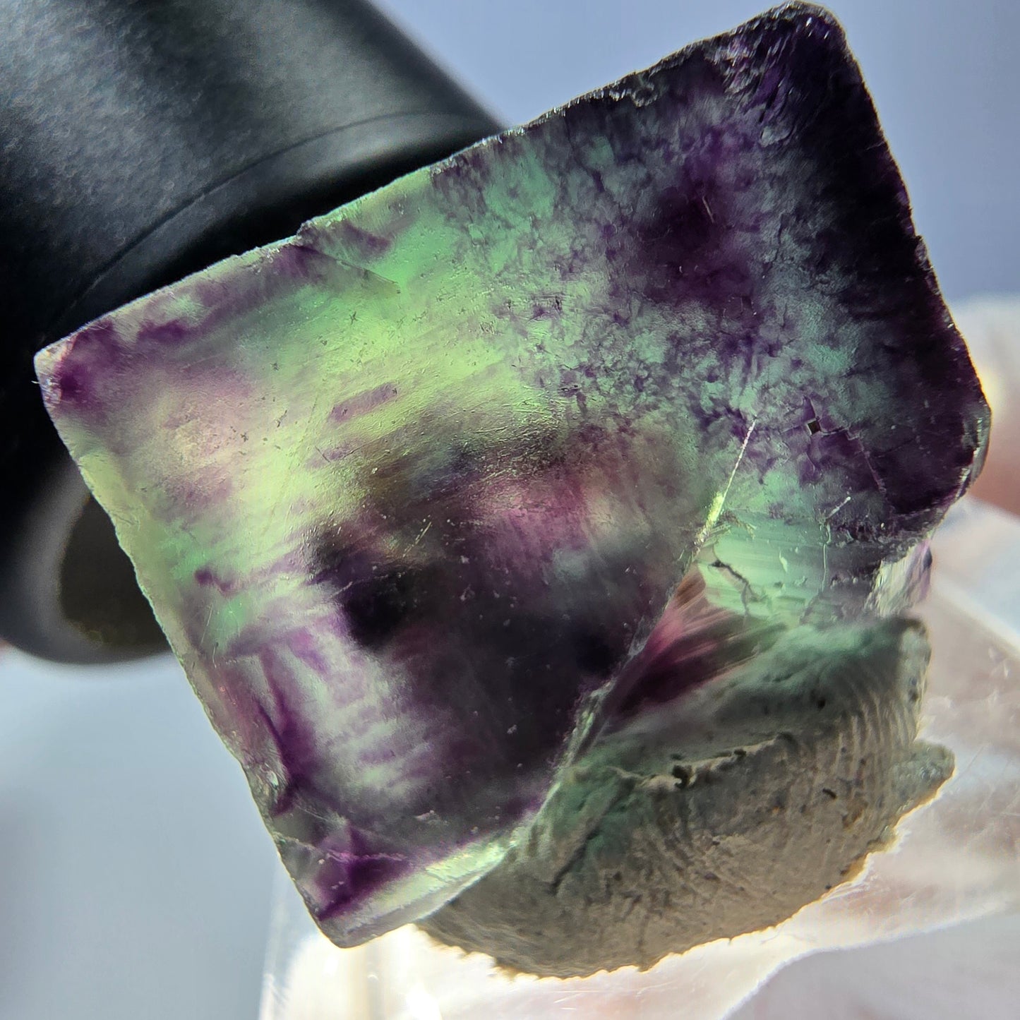 Phantom Fluorit Würfel parkettiert, grün lila Okorusu, Namibia 19*17*11mm