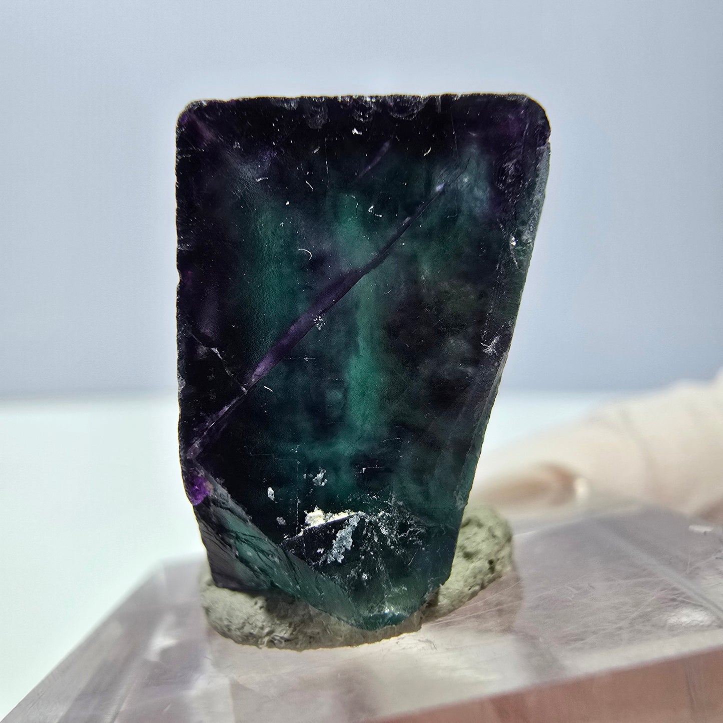 Phantom Fluorit Würfel parkettiert, grün lila Okorusu, Namibia 22*18*12mm