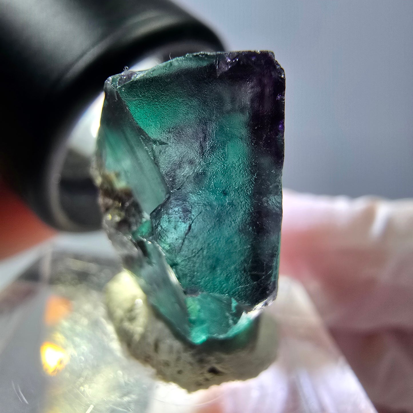 Phantom Fluorit Würfel parkettiert, grün lila Okorusu, Namibia 22*18*12mm