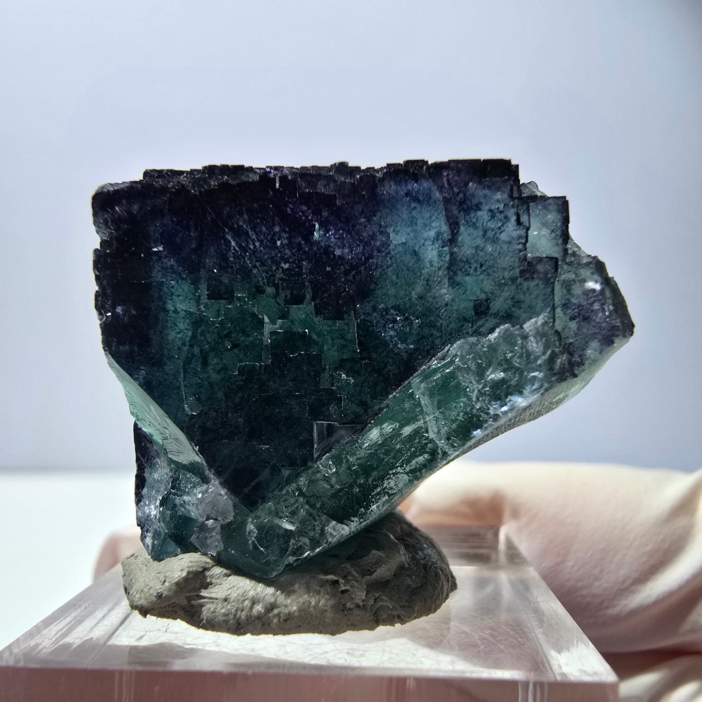 Phantom Fluorit Würfel parkettiert, grün lila Okorusu, Namibia 29*23*22mm