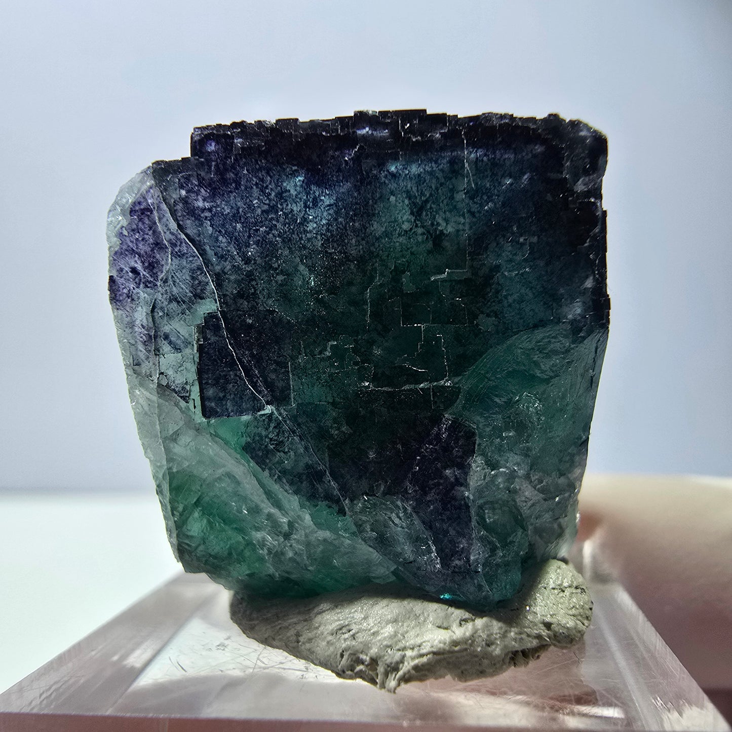 Phantom Fluorit Würfel parkettiert, grün lila Okorusu, Namibia 29*23*22mm