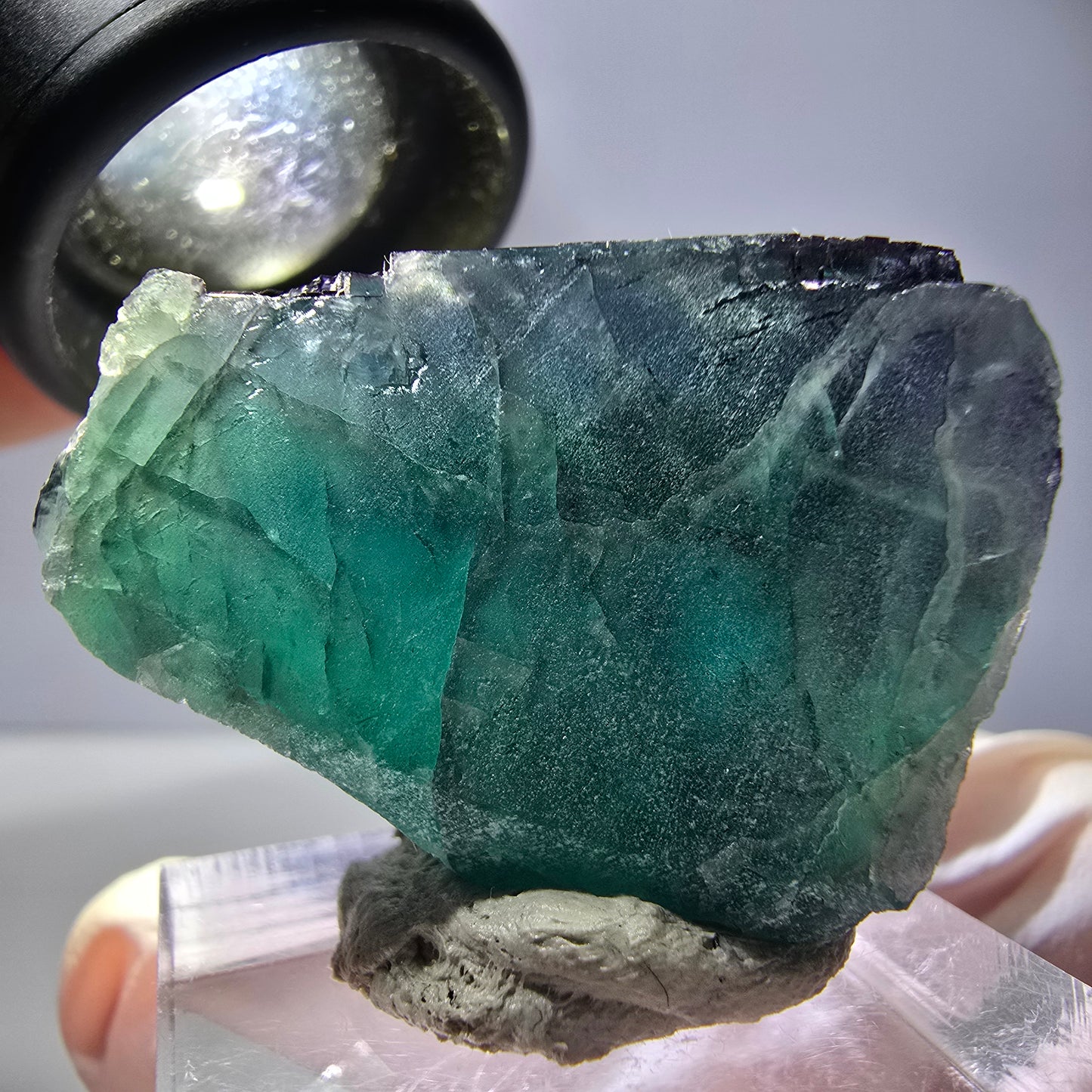 Phantom Fluorit Würfel parkettiert, grün lila Okorusu, Namibia 29*23*22mm