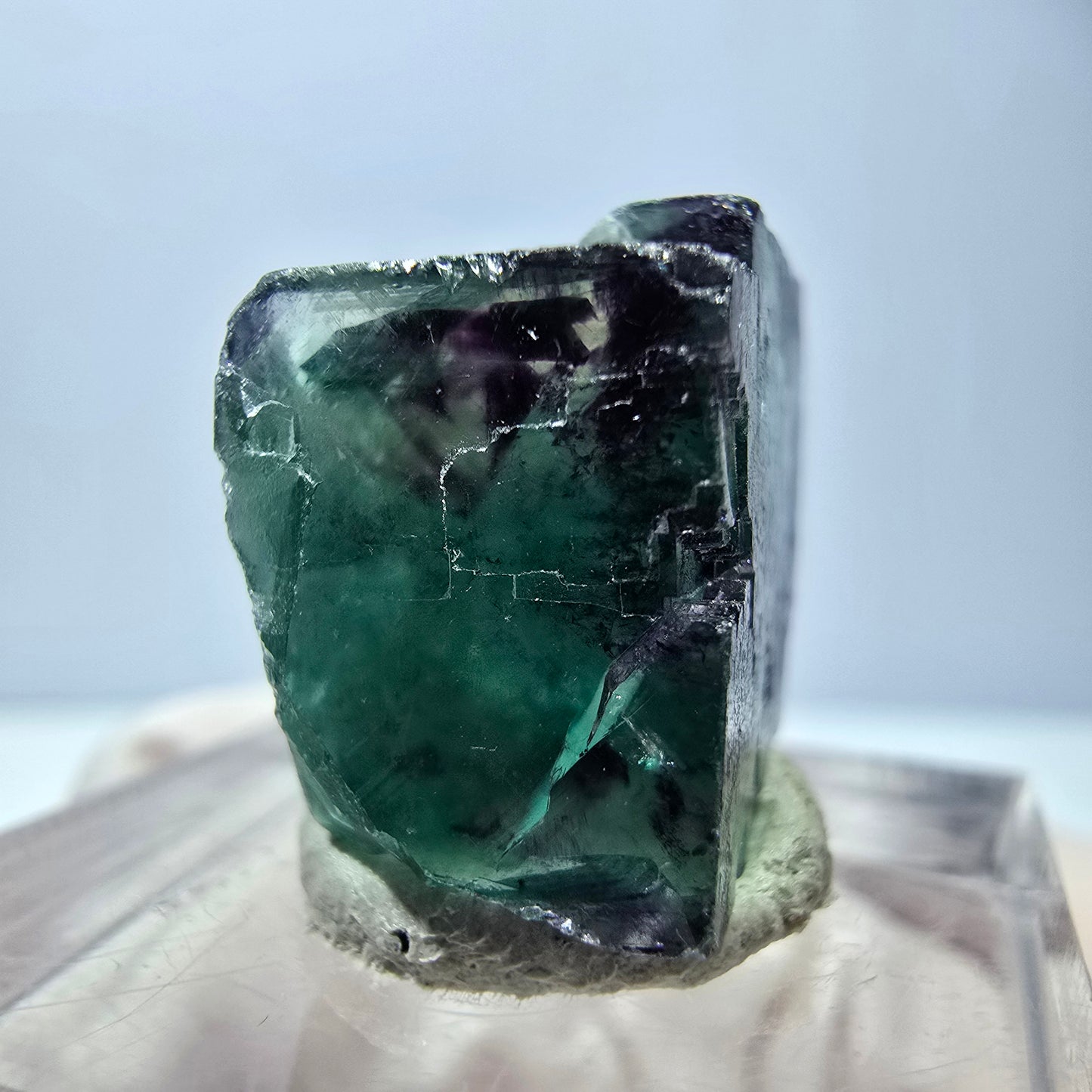 Phantom Fluorit Würfel parkettiert, grün lila Okorusu, Namibia 19*16*11mm