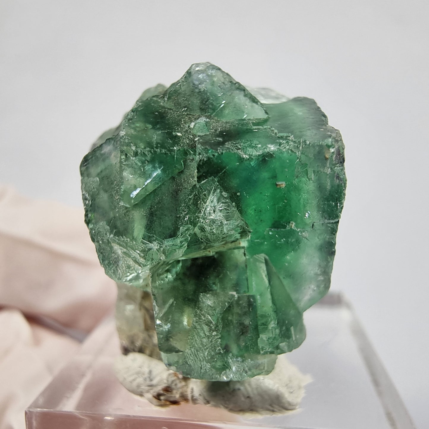 Seltene Fluorit Würfel Stufe grün lila 24*19*17mm Okorusu Namibia Sammlung