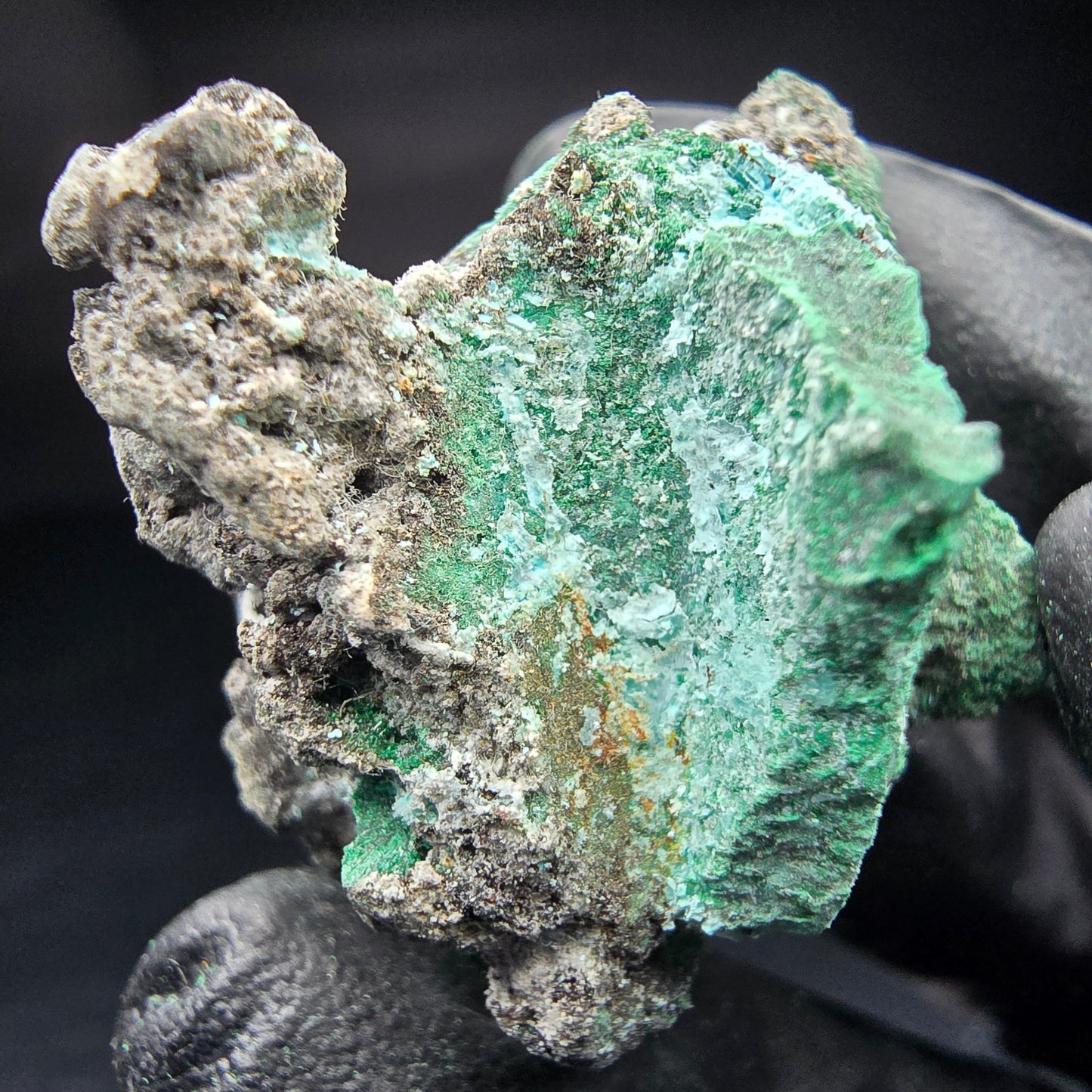 Seltene Malachit, Chrysokoll Stufe Kaokoveld, Namibia 35*34*27mm Sammlung