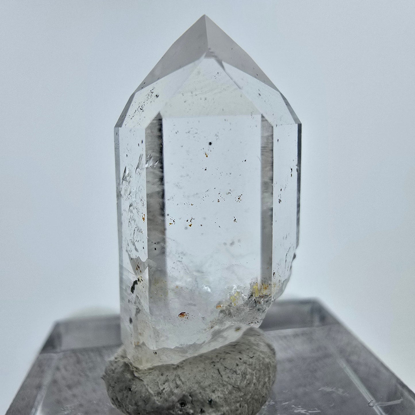 Klarer Phantom Hämatit Quarz Kristall Streep Mine, Goboboseb, Namibia 27*13*10mm