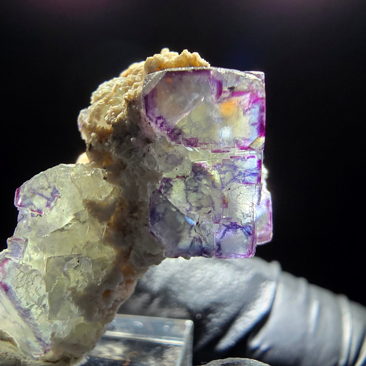 Cubes de fluorite Zonar rares, stade orthoclase, Erongo namibie, Collection 35x21x18mm