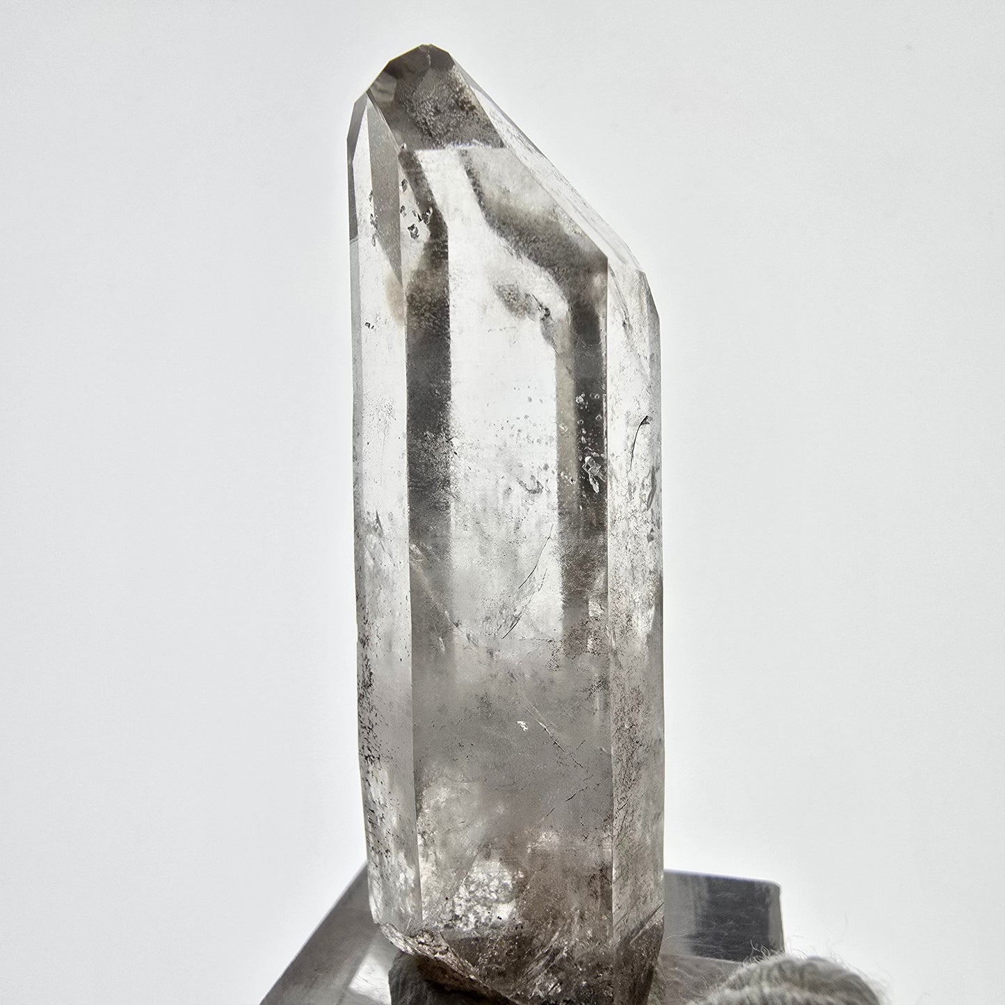 Sceptre DT en quartz fumé squelette Enhydro, 1x pochette Saint-Valentin à bulles, Namibie 54 x 18 x 15 mm