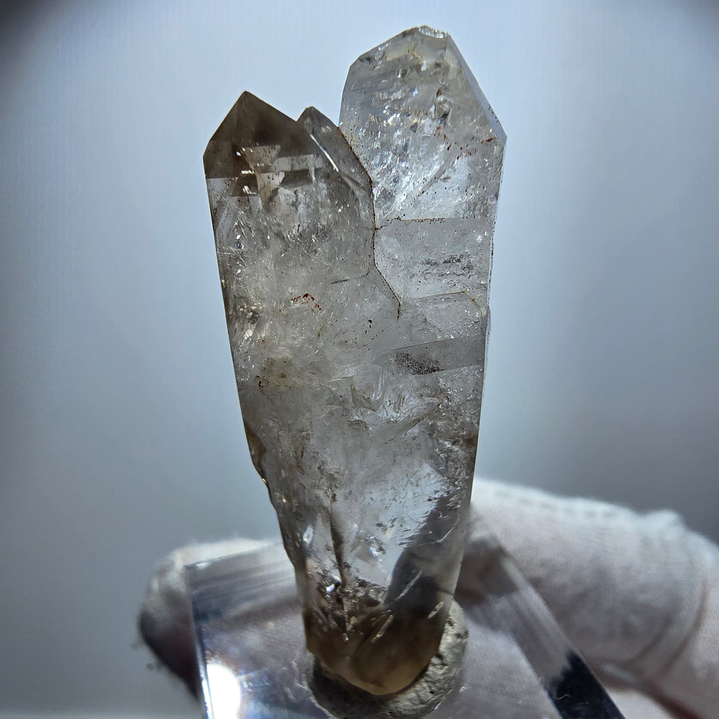 Klarer Phantom Rauchquarz DT Zepter Kristall Goboboseb, Namibia 45*18*12mm