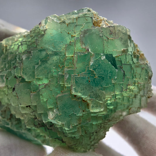 Große Phantom (UV) Fluorit Würfel Stufe grün gestuft Omehane Namibia 109*72*70mm