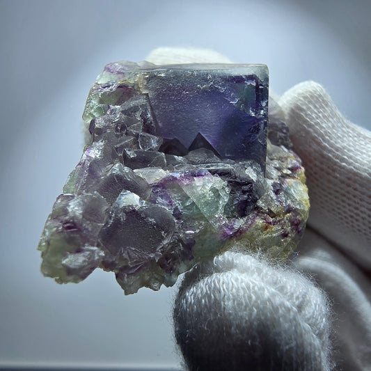 Phantom Fluorit Würfel Stufe grün lila Omehane, Namibia 49*35*15mm