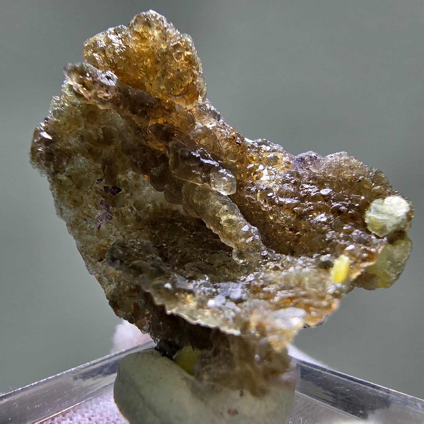Phantom Fluorit Würfel grün braun, Muskovit Stufe Erongo, Namibia 33*26*19mm