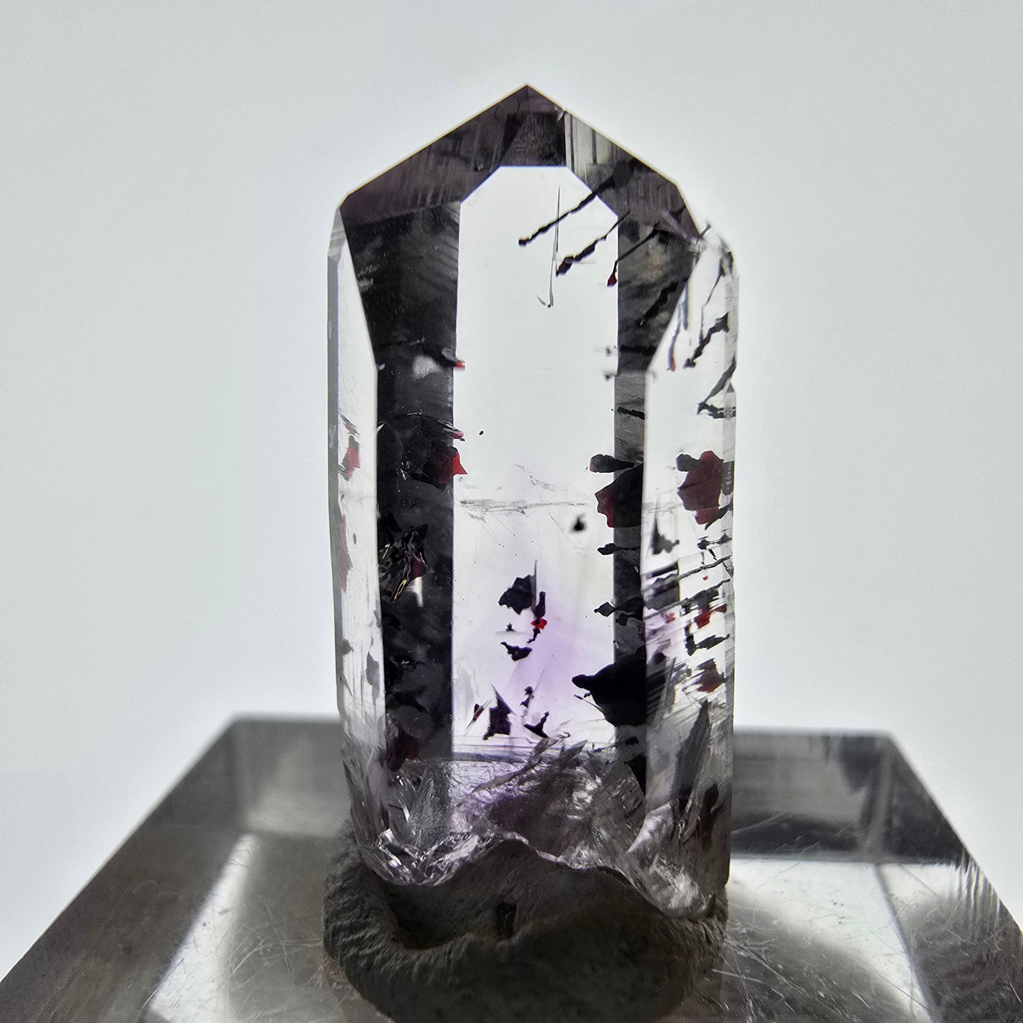 Mine d'améthyste Harlequin Phantom Point Streep, Goboboseb, Namibie, 23 x 11 x 10 mm