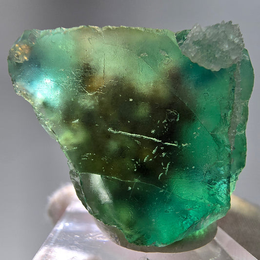 Cube de fluorite fantôme transparent, vert Okorusu, Collection namibie 45x38x30mm