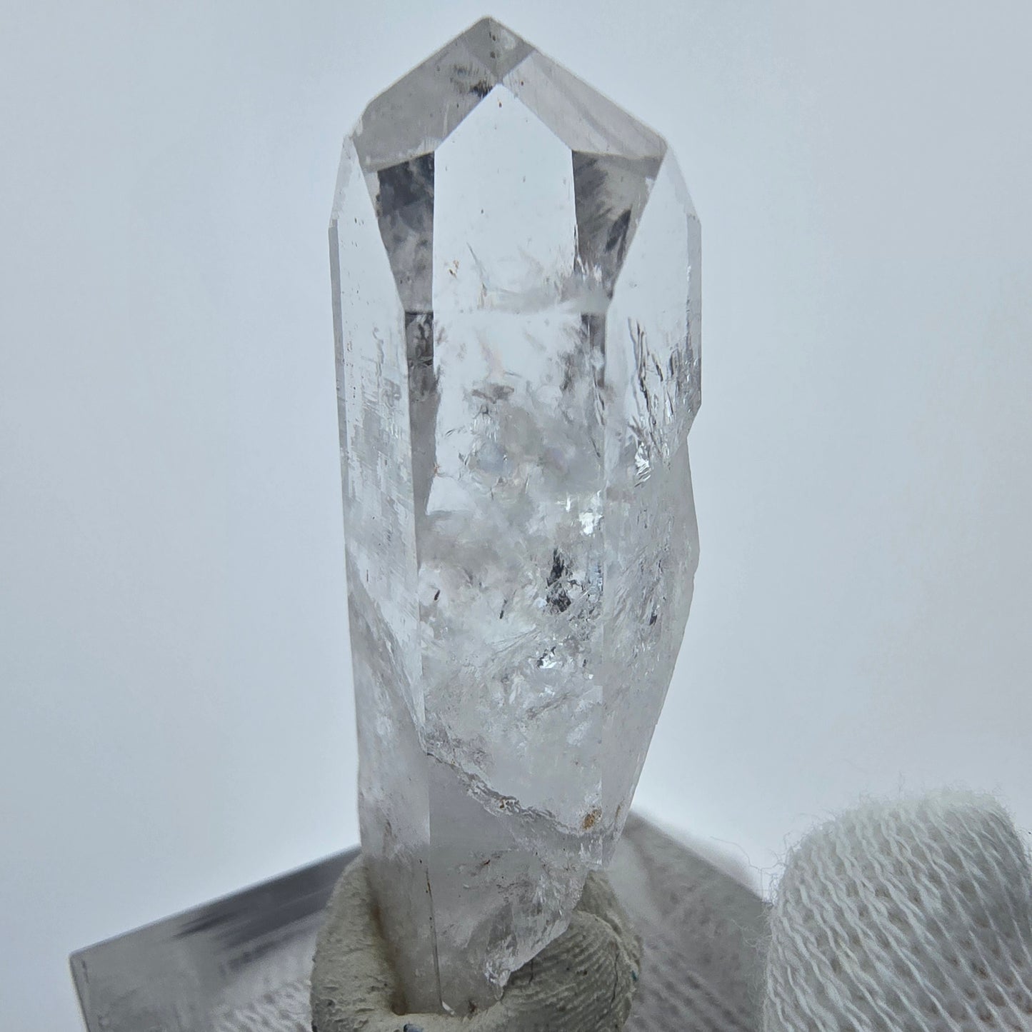 Klare Lemurian Phantom Quarz Spitze Streep Mine, Goboboseb, Namibia 39*16*11mm