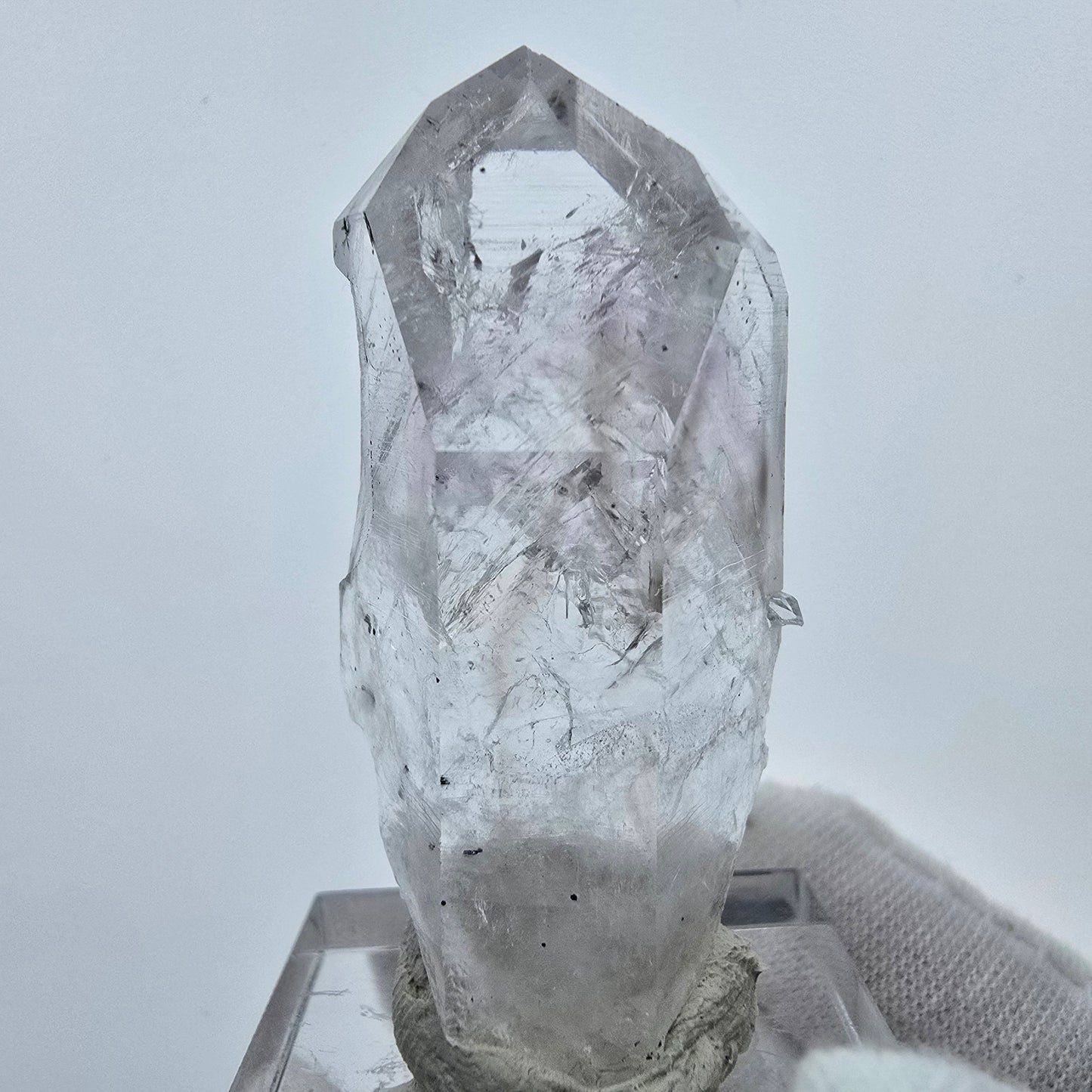 Harlekin Phantom Amethyst mit Epidot Streep Mine, Goboboseb, Namibia 46*22*20mm