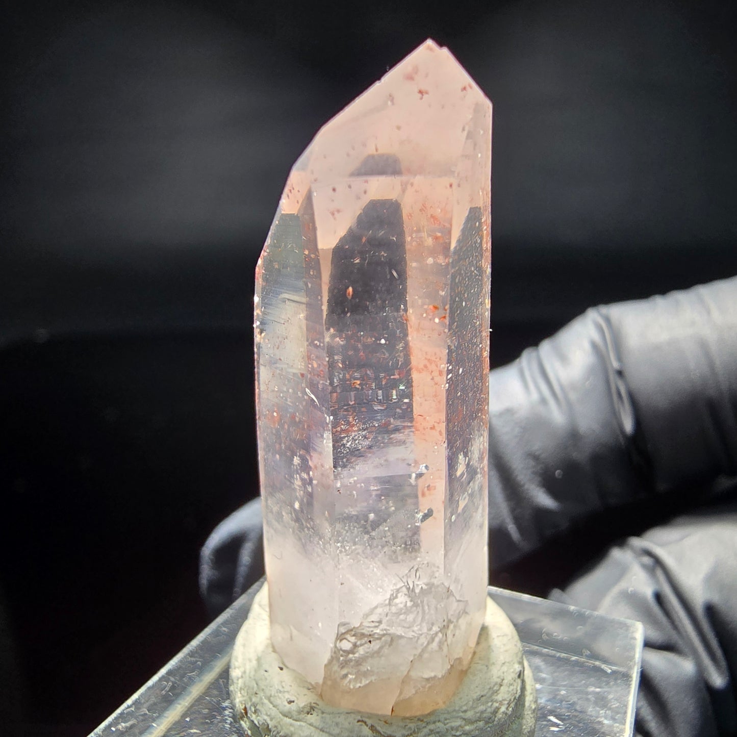 Clear Phantom Amethyst Smoky Quartz with Red Iron Goboboseb Namibia 37*15*11mm
