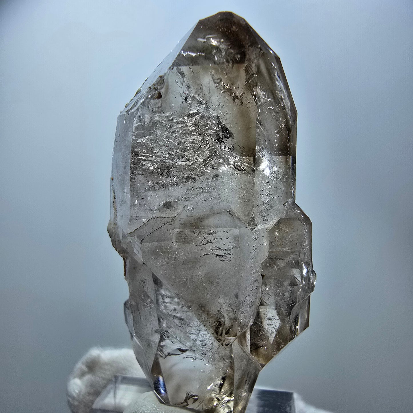 Klarer Phantom Rauchquarz DT Zepter Kristall Goboboseb, Namibia 52*26*22mm