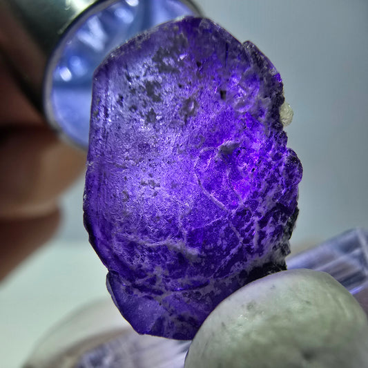 Fluorite fantôme, Moscovite, Schörl Tourmaline Erongo, Namibie 20*13*12mm