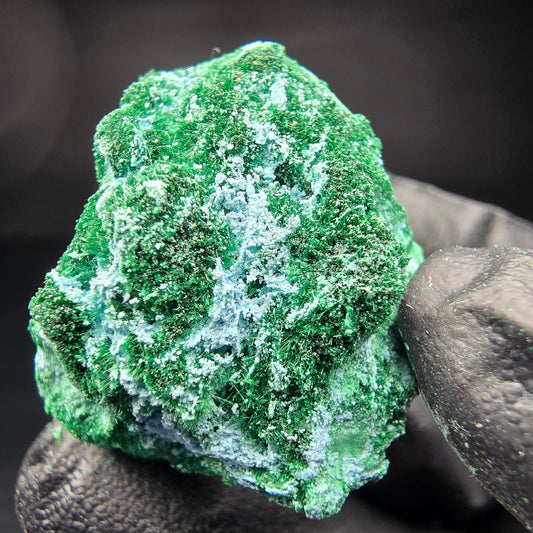 Malachite rare, stade chrysocolle Kaokoveld, collection Namibie 26*22*20mm