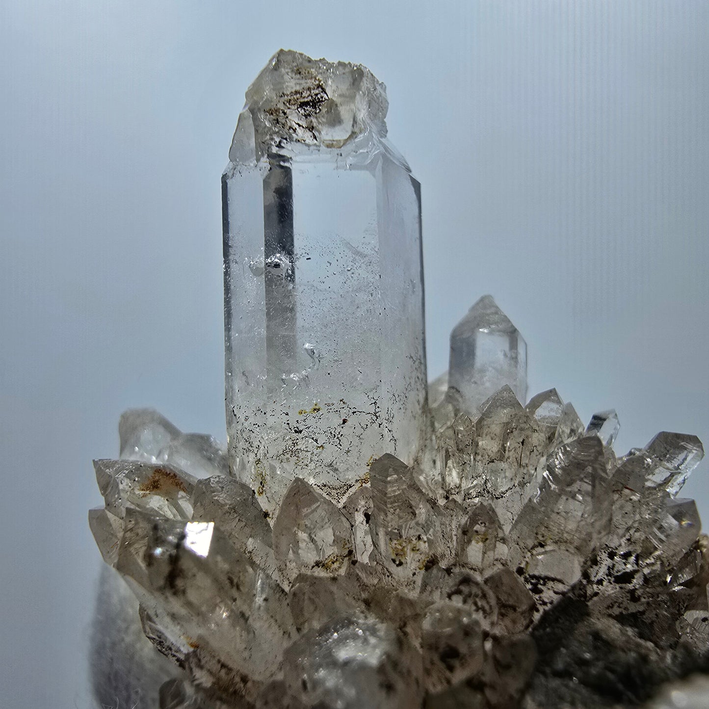 Clear smoky quartz points on matrix specimen Valentine Pocket Goboboseb Namibia 53*44*39mm