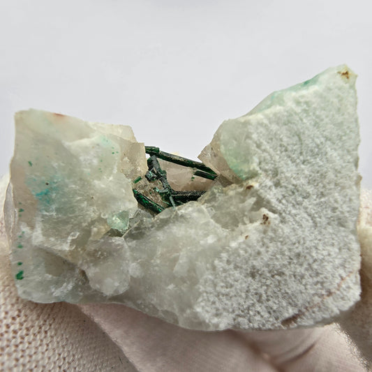 Seltene Malachit XX auf Quarz Stufe Kaokoveld, Namibia 30*24*21mm Sammlung