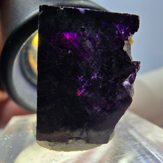 Phantom Fluorit Würfel Stufe grün lila zonal 11:11 Angel Pocket, Namibia 19+18*14mm