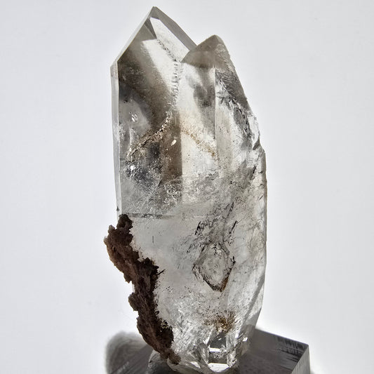Sceptre de poche Saint-Valentin en quartz fumé fantôme squelette, Namibie 63 x 27 x 17 mm