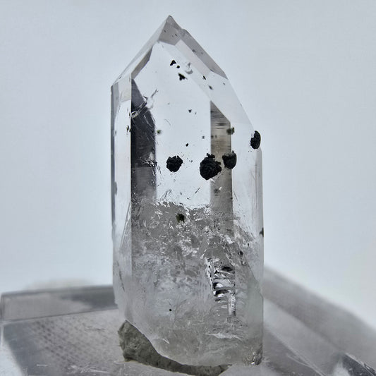Klarer Phantom Hämatit Quarz Kristall Streep Mine, Goboboseb, Namibia 28*11*10mm