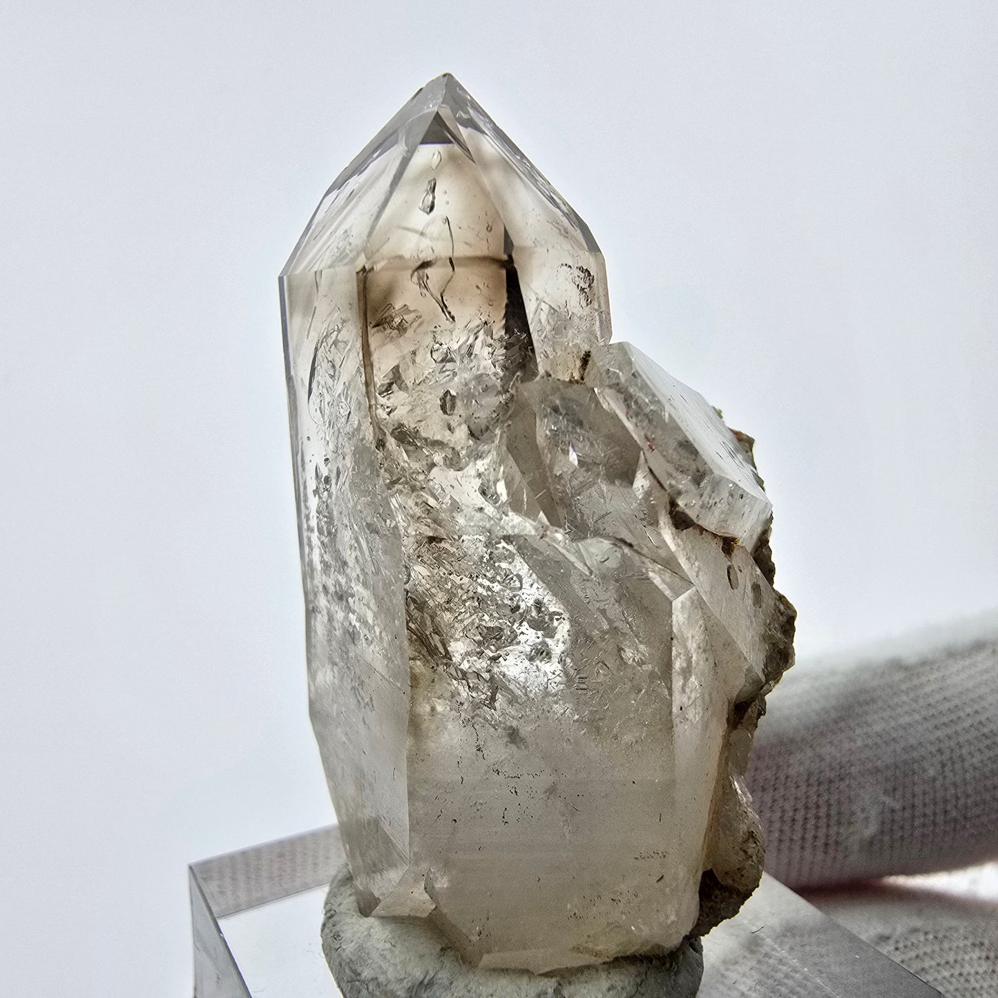 Enhydro Phantom Rauchquarz Doppelender 4x Blase Goboboseb, Namibia 42*25*23mm
