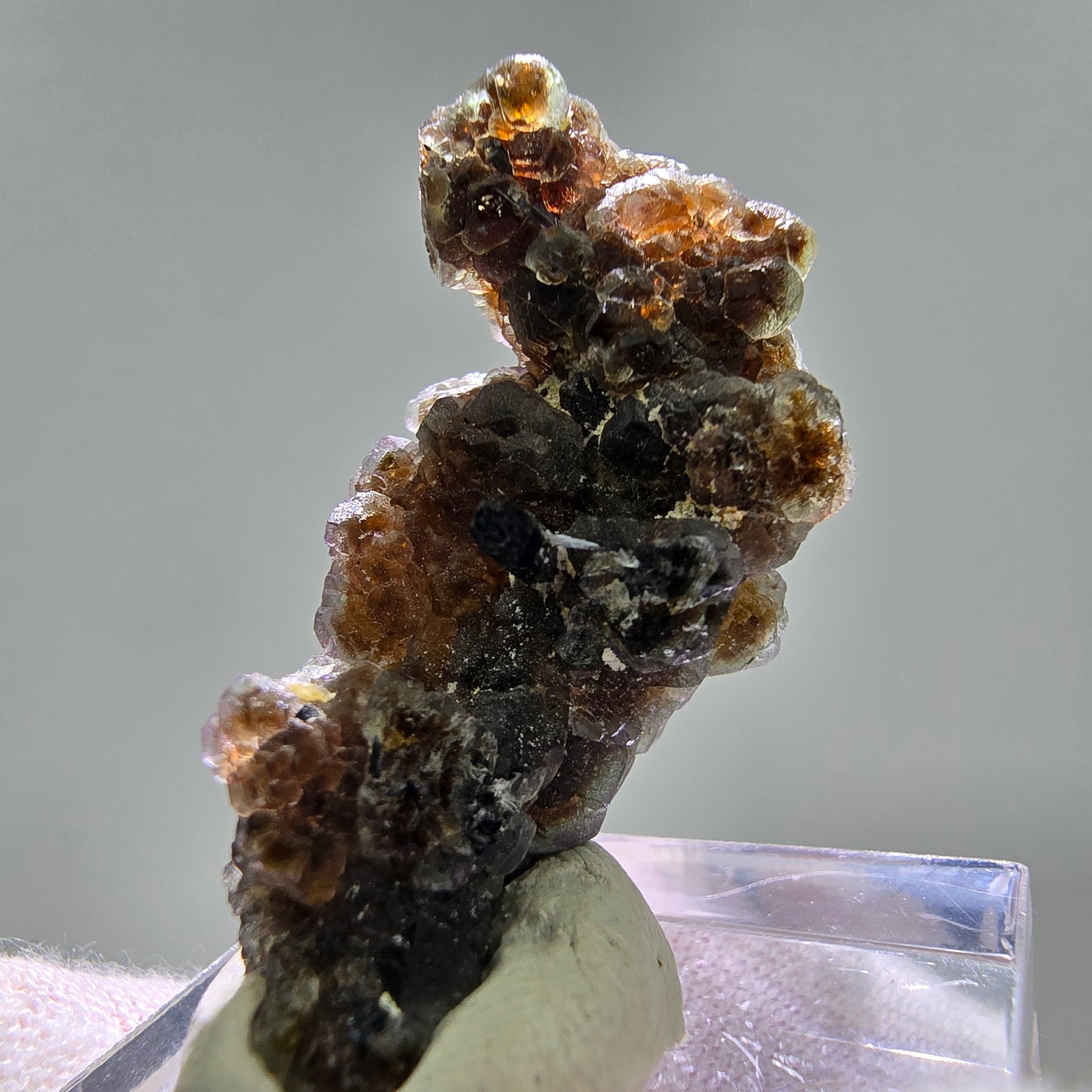 Phantom Fluorit Würfel Muskovit Schörl Turmalin Stufe Erongo, Namibia 35*18*17mm