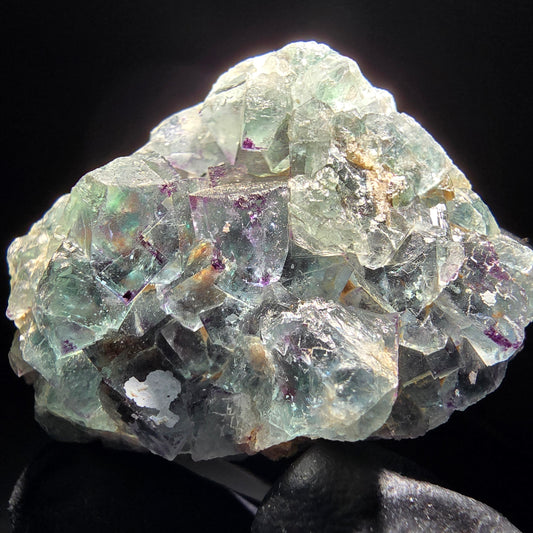 Niveau de cube de fluorite fantôme vert violet Okorusu, collection namibie 40*32*17mm