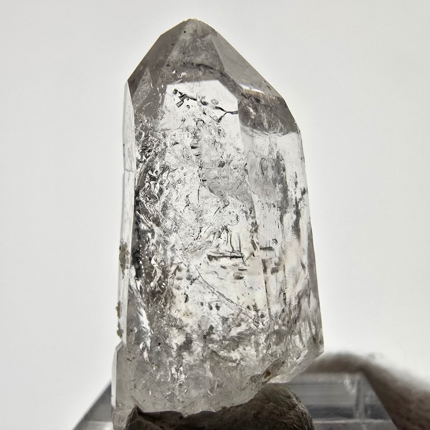 Enhydro Skeleton Smoky Quartz Scepter, 2x Bubble Valentine Pocket, Namibia 35*18*12mm