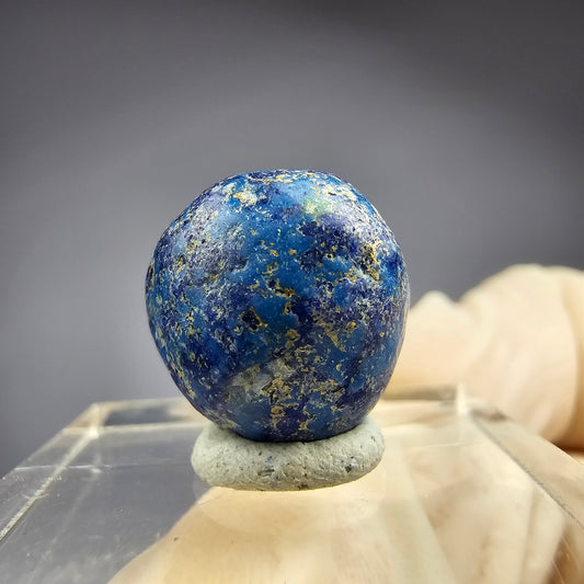 Seltene große Azurit Blueberry - poliert 14,4mm Durchmesser aus USA, New Mexico