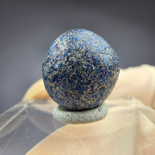 Seltene große Azurit Blueberry - poliert 14,2mm Durchmesser aus USA, New Mexico