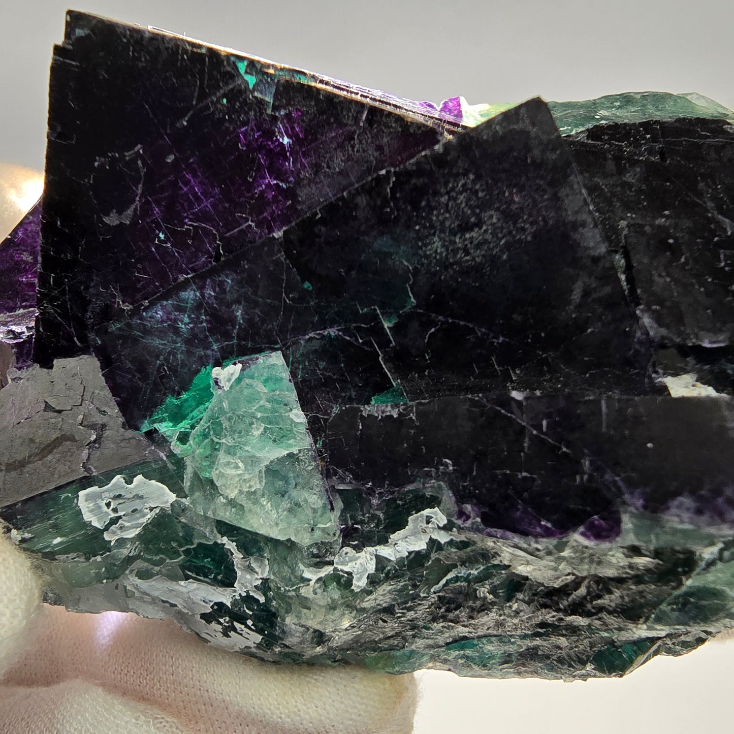 Seltene Fluorit Würfel Stufe 11:11 Angel Pocket, Okorusu Mine Namibia 83*49*48mm