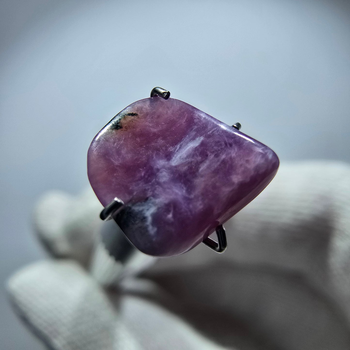 Rare Charoite crystal purple, polished Russia 9*9*3mm