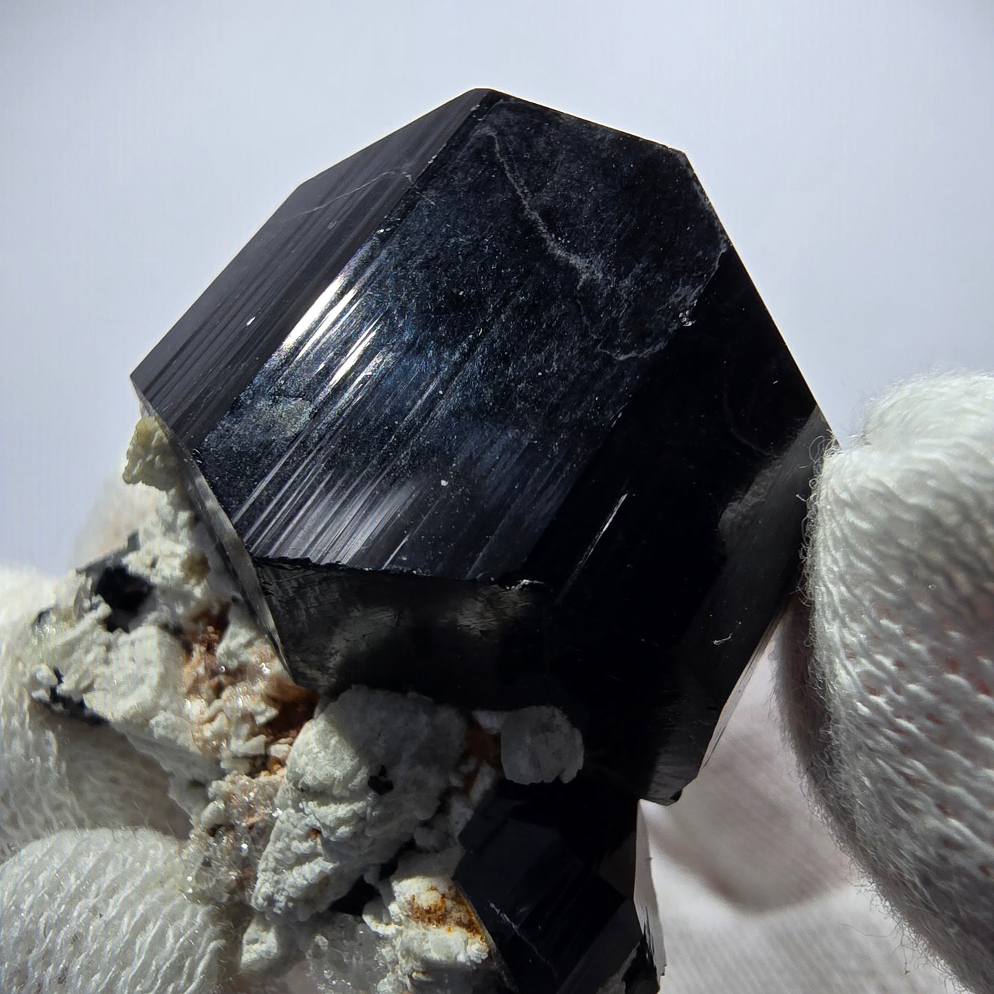 Rare Schorl Tourmaline, Hyalite, Orthoclase Specimen Erongo, Namibia 42*40*27mm