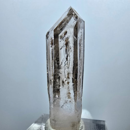 Klare Phantom Rauchquarz Zepter Spitze Goboboseb, Namibia 42*11*11mm