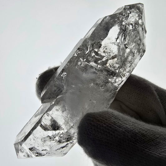 Sceptre de poche Saint-Valentin en quartz fumé fantôme squelette, Namibie 86 x 25 x 19 mm