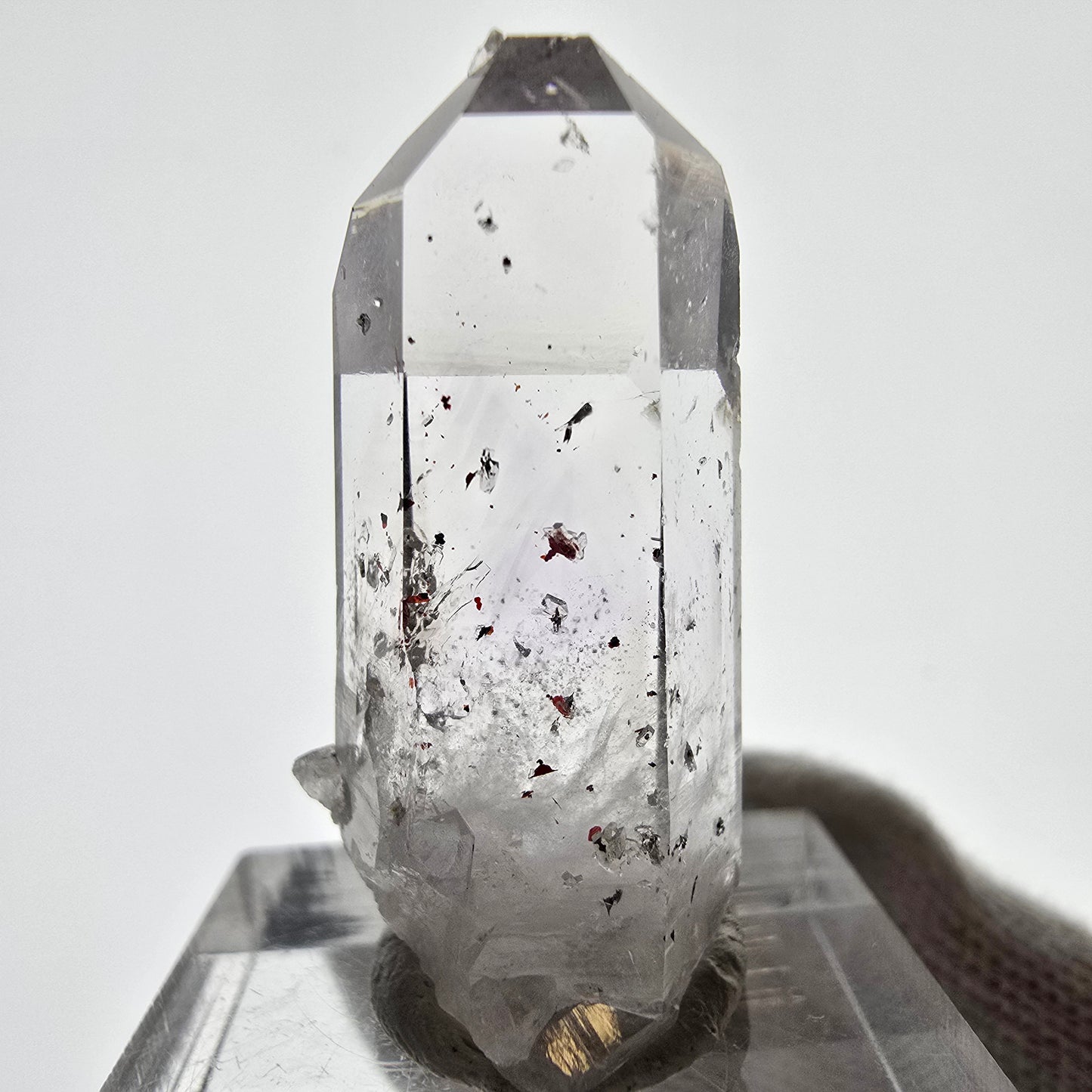 Mine d'améthyste Harlequin Phantom Point Streep, Goboboseb, Namibie, 33 x 16 x 12 mm