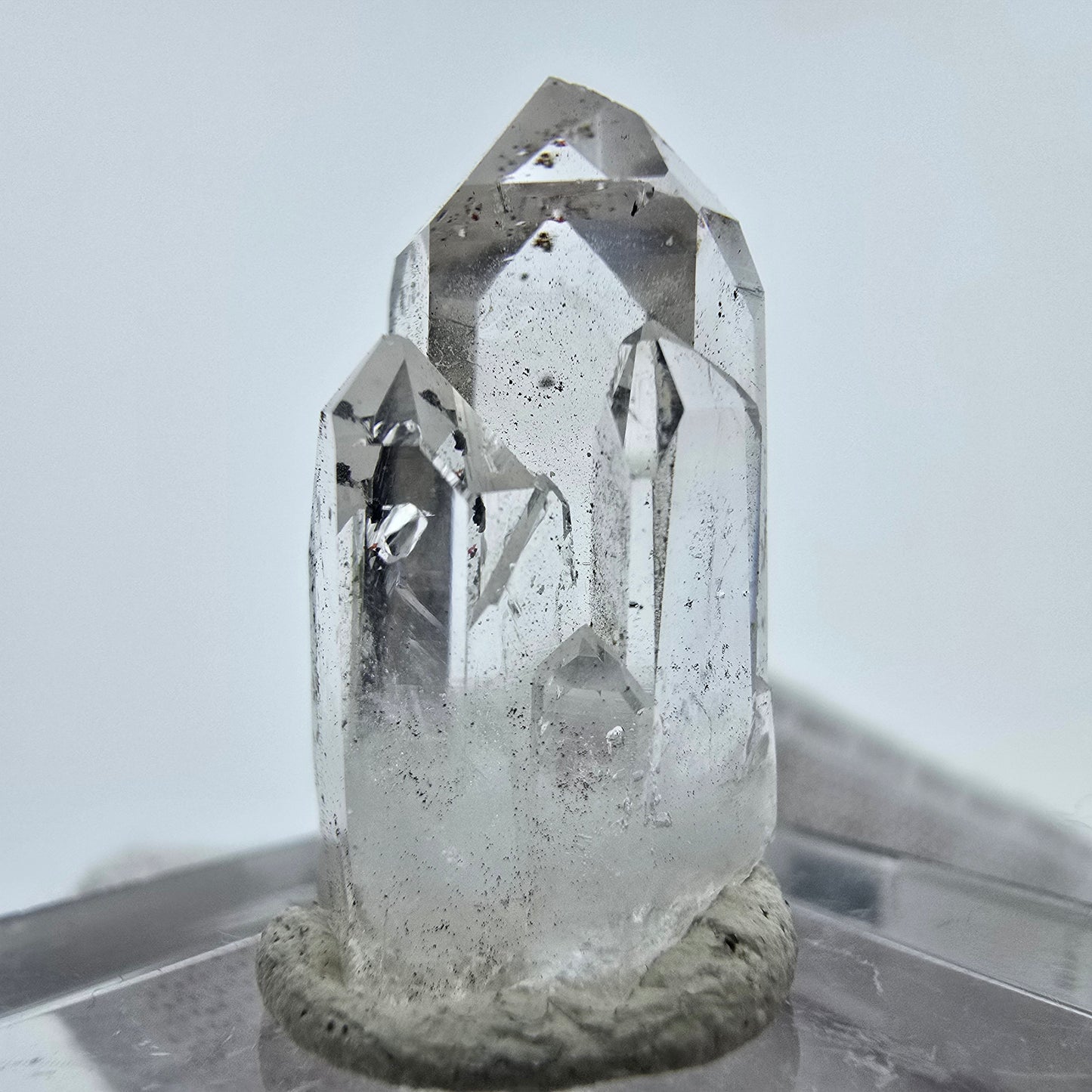 Klarer Phantom Hämatit Quarz Kristall Streep Mine, Goboboseb, Namibia 22*12*11mm