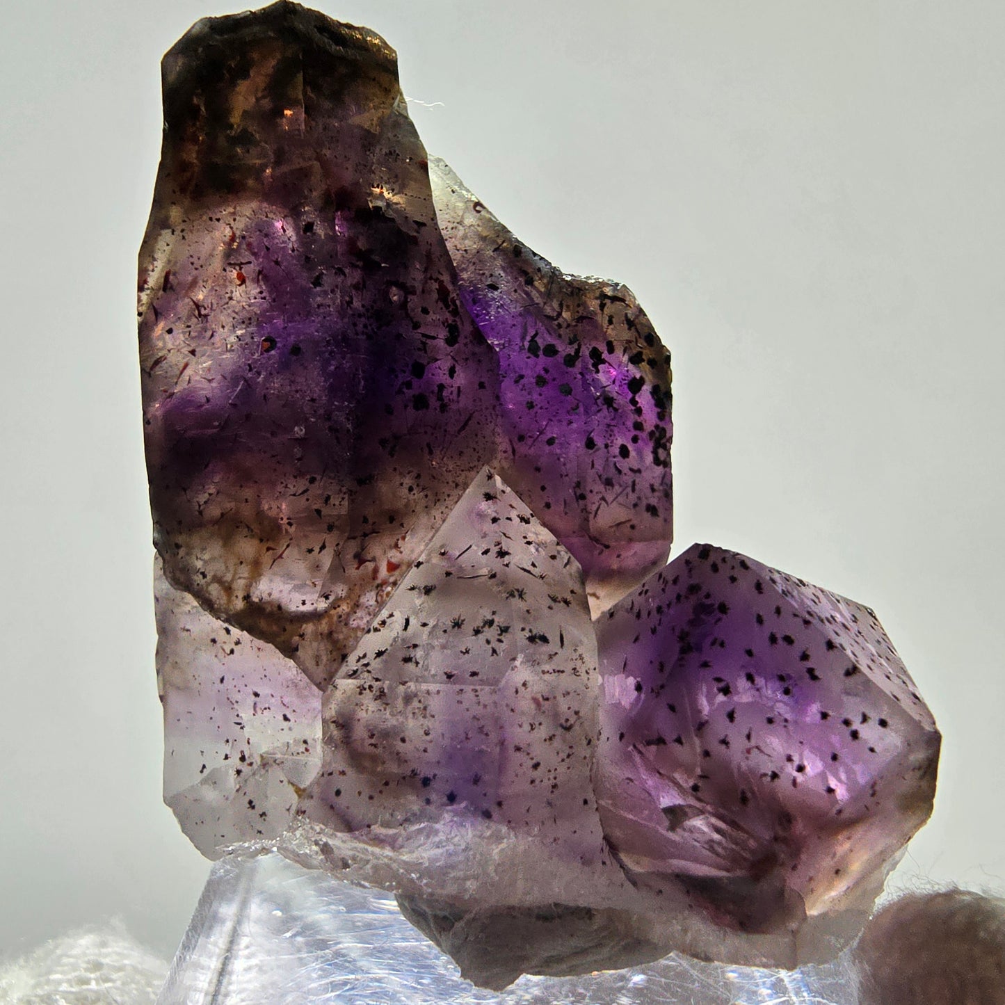 Rare spécimen de sceptre d'améthyste fantôme, Brandberg, Namibie, 39 x 39 x 20 mm