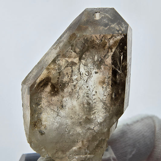Enhydro Phantom Rauchquarz Doppelender 2x Blase Goboboseb, Namibia 40*26*14mm