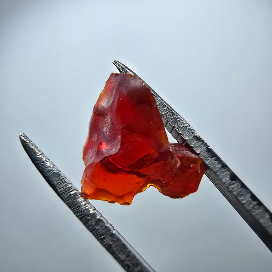Rare fire opal crystal, red orange Mexico 13*11*5mm