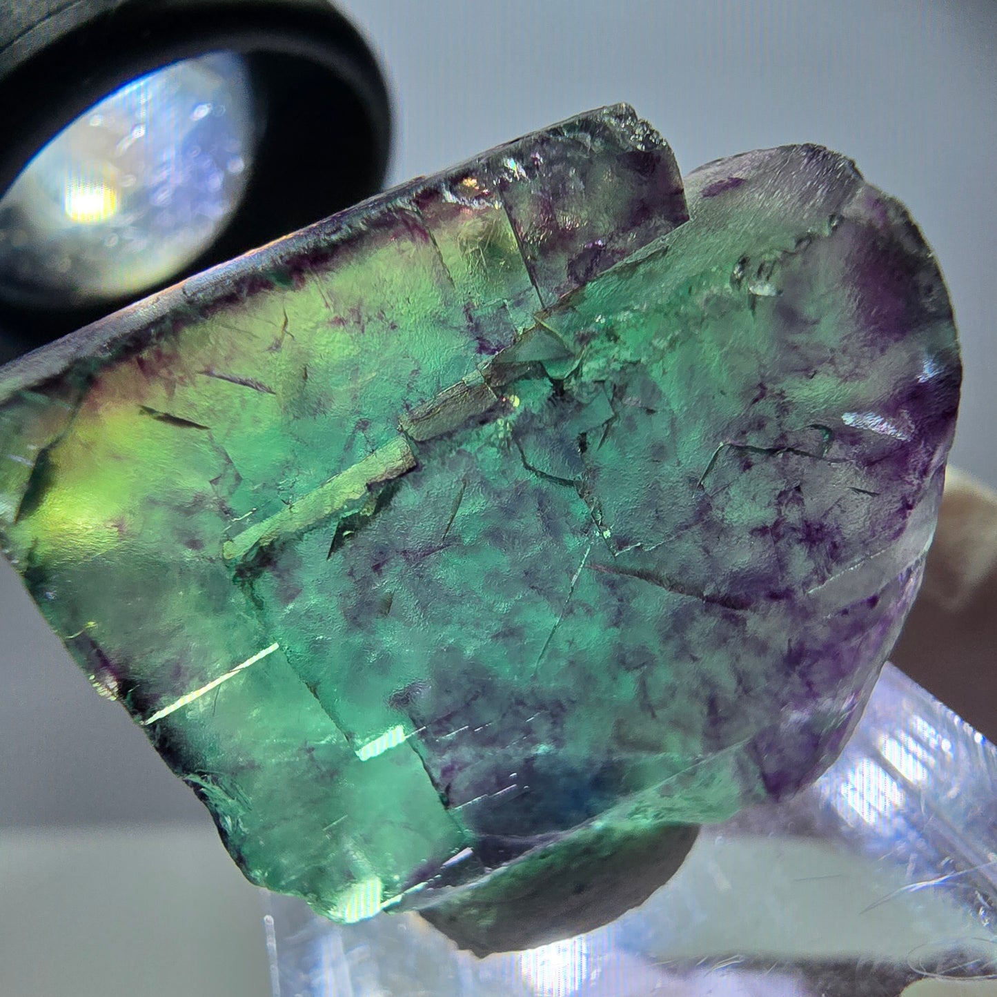 Rare Fluorite Cube Specimen, green purple Okorusu, Namibia 27*27*13mm