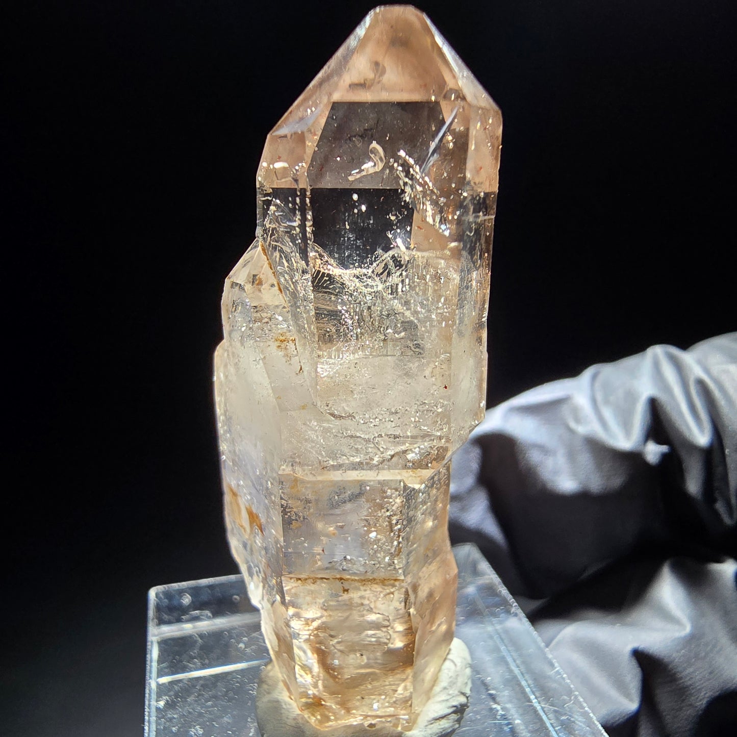 Klare Phantom Rauchquarz Zepter Spitze Goboboseb, Namibia 42*19*12mm Sammlung