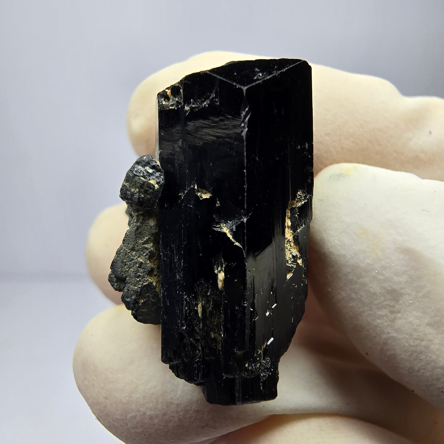 Schöne Schörl Turmalin Stufe schwarz Erongo, Namibia 24*21*14mm Sammlung