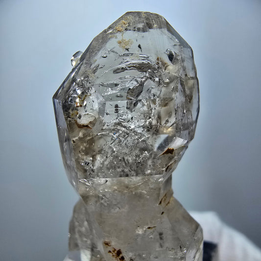 Enhydro Phantom Rauchquarz DT Zepter, 1x Blase Goboboseb, Namibia 44*19*14mm